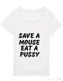 Tricou STANLEY STELLA dama Save a mouse Alb