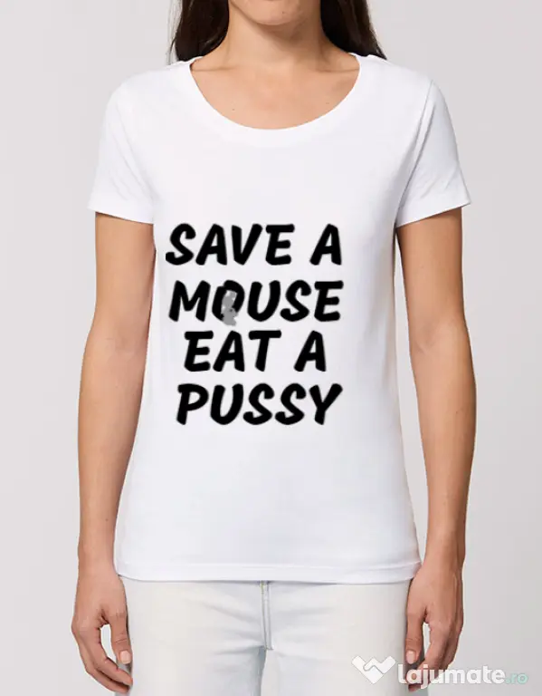 Tricou STANLEY STELLA dama Save a mouse Alb