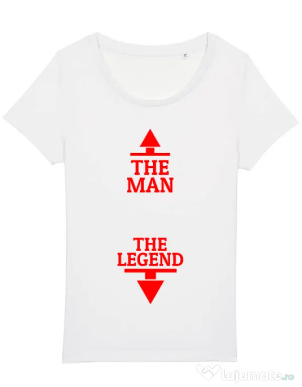 Tricou STANLEY STELLA dama The man the legend Alb