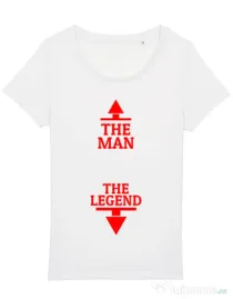 Tricou STANLEY STELLA dama The man the legend Alb