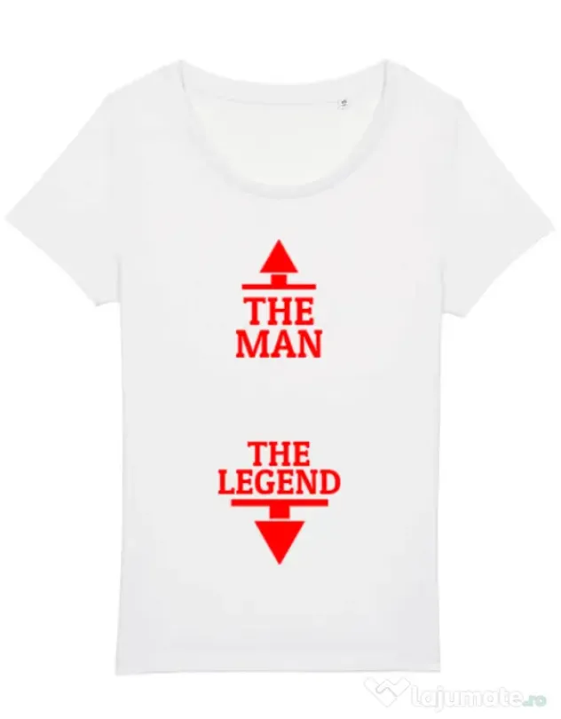 Tricou STANLEY STELLA dama The man the legend Alb