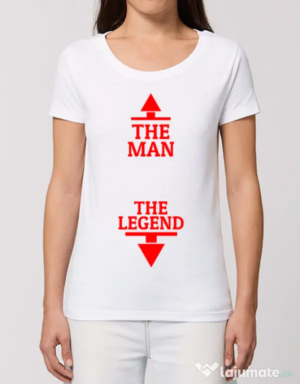 Tricou STANLEY STELLA dama The man the legend Alb