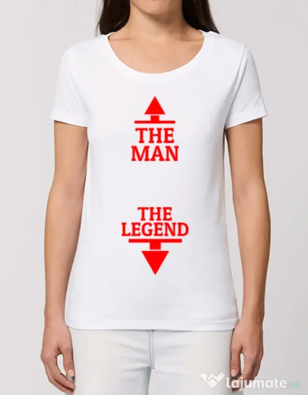 Tricou STANLEY STELLA dama The man the legend Alb