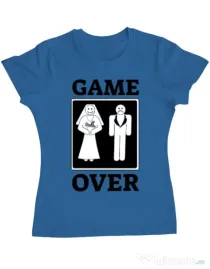 Tricou ADLER dama Game over Albastru azuriu