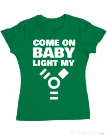 Tricou ADLER dama Come on baby Verde mediu