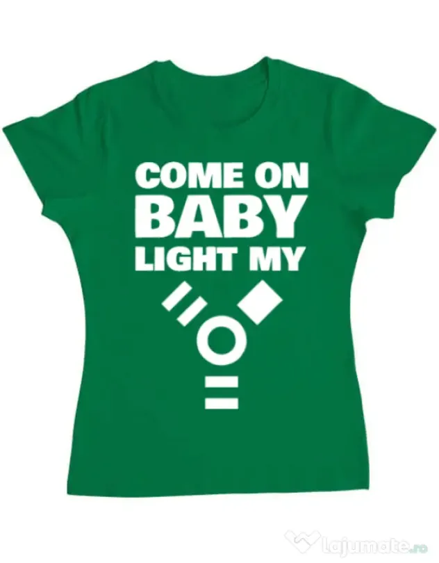 Tricou ADLER dama Come on baby Verde mediu