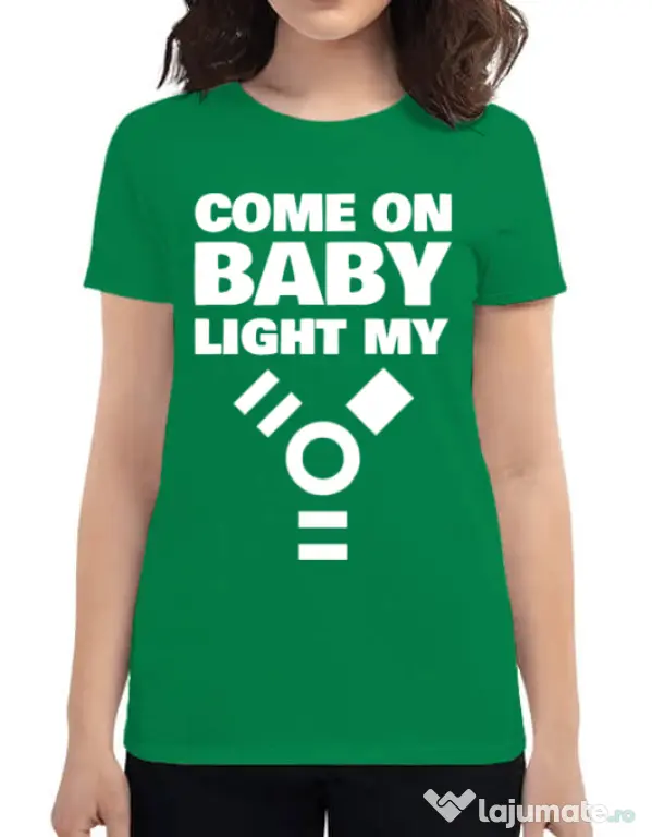 Tricou ADLER dama Come on baby Verde mediu