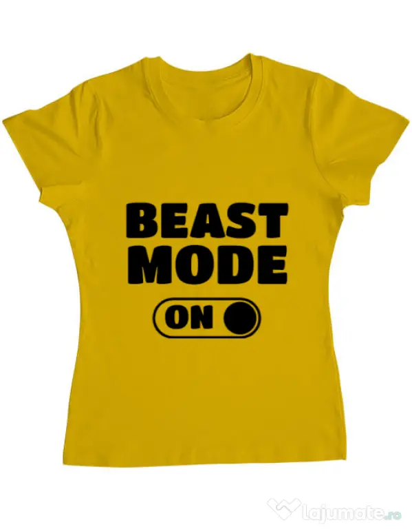 Tricou ADLER dama Beast mode Galben