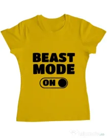 Tricou ADLER dama Beast mode Galben