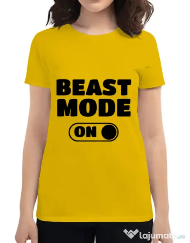 Tricou ADLER dama Beast mode Galben