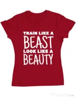Tricou ADLER dama Train like a beast Rosu