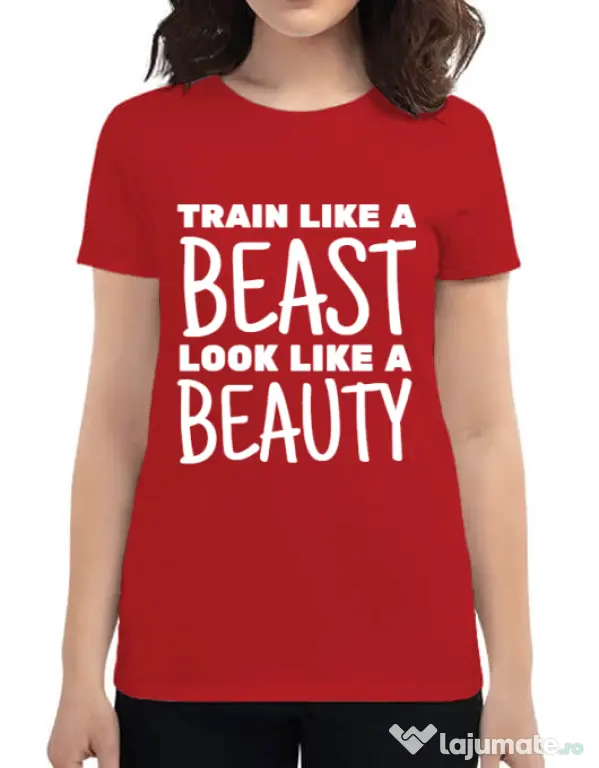Tricou ADLER dama Train like a beast Rosu