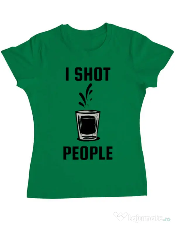 Tricou ADLER dama I shot people Verde mediu
