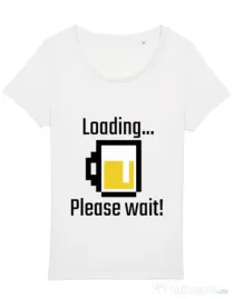Tricou STANLEY STELLA dama Beer loading Alb
