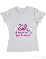 Tricou ADLER dama Future Mom Alb