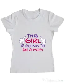 Tricou ADLER dama Future Mom Alb