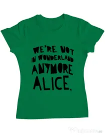 Tricou ADLER dama Not in wonderland Verde mediu