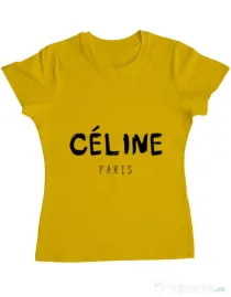 Tricou ADLER dama Celine paris Galben