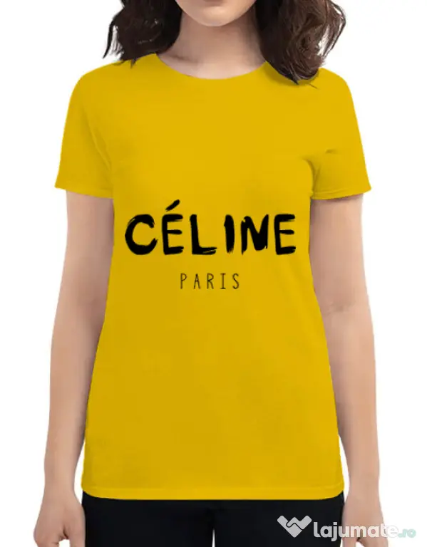 Tricou ADLER dama Celine paris Galben