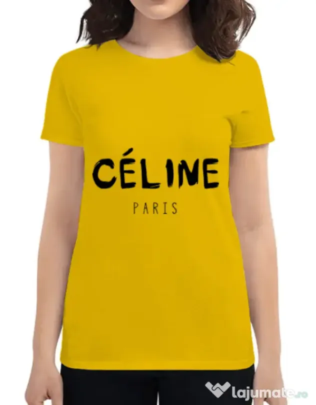 Tricou ADLER dama Celine paris Galben