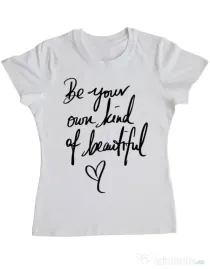 Tricou ADLER dama Be your own kind of beautiful Alb