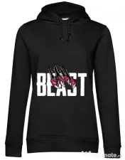 Hoodie dama cu gluga Beast Negru 