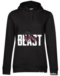 Hoodie dama cu gluga Beast Negru