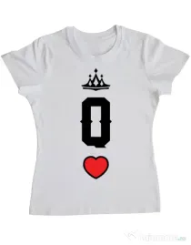 Tricou ADLER dama Queen Alb
