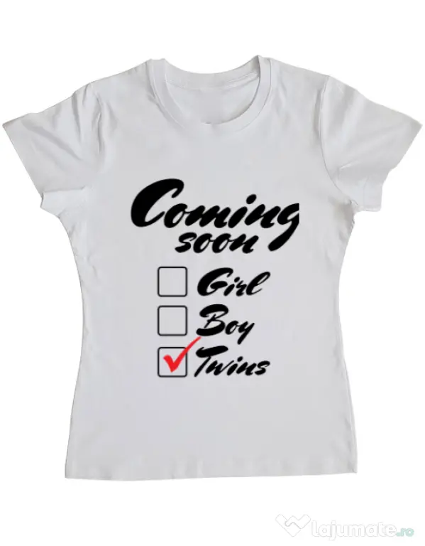 Tricou ADLER dama Coming soon 2 Alb