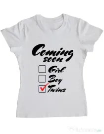 Tricou ADLER dama Coming soon 2 Alb
