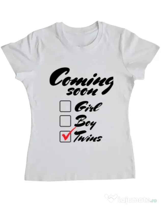 Tricou ADLER dama Coming soon 2 Alb