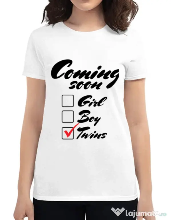 Tricou ADLER dama Coming soon 2 Alb