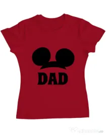 Tricou ADLER dama Mouse dad Rosu