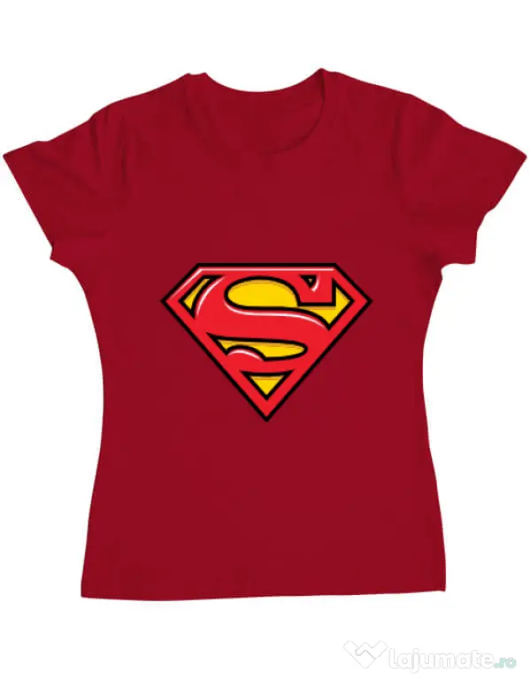 Tricou ADLER dama Superman Rosu