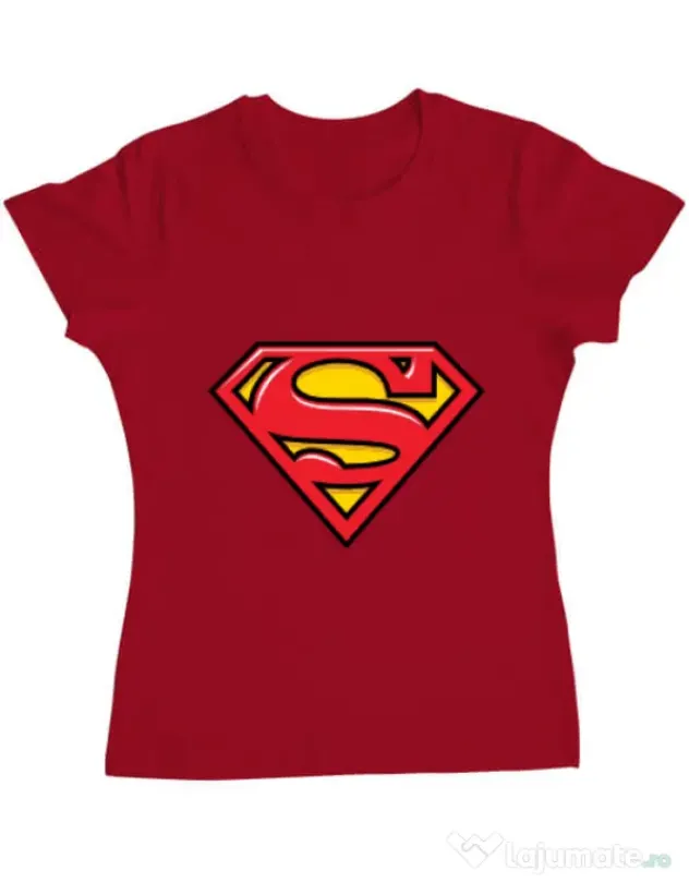 Tricou ADLER dama Superman Rosu