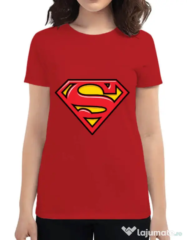 Tricou ADLER dama Superman Rosu
