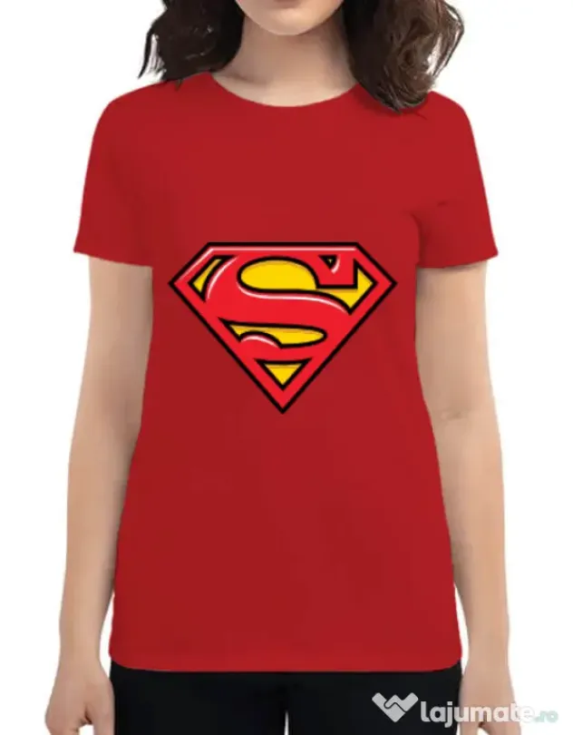 Tricou ADLER dama Superman Rosu