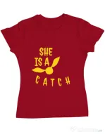 Tricou ADLER dama She is a catch Rosu