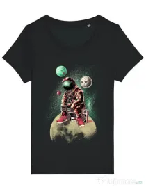 Tricou STANLEY STELLA dama Astronaut - DJ Negru
