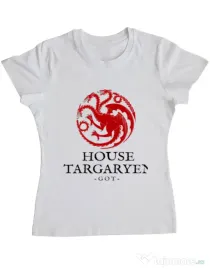 Tricou ADLER dama House Targaryen Alb
