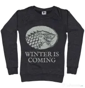 Bluza ADLER dama Winter is coming Stark Negru melanj