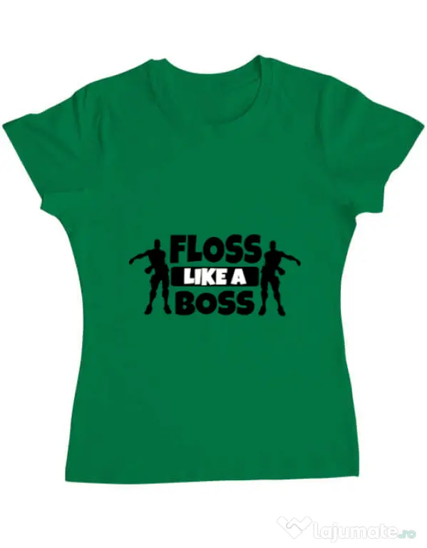 Tricou ADLER dama Floss like a boss Verde mediu