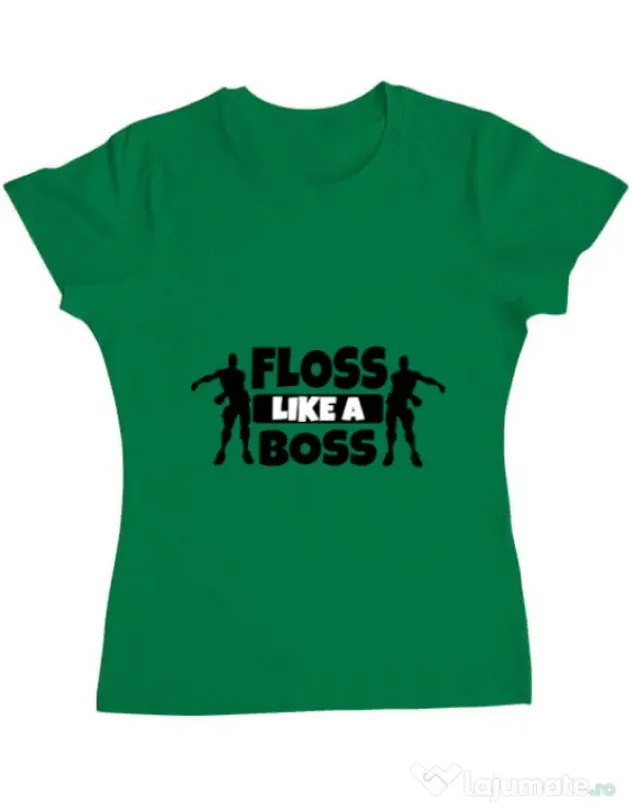 Tricou ADLER dama Floss like a boss Verde mediu
