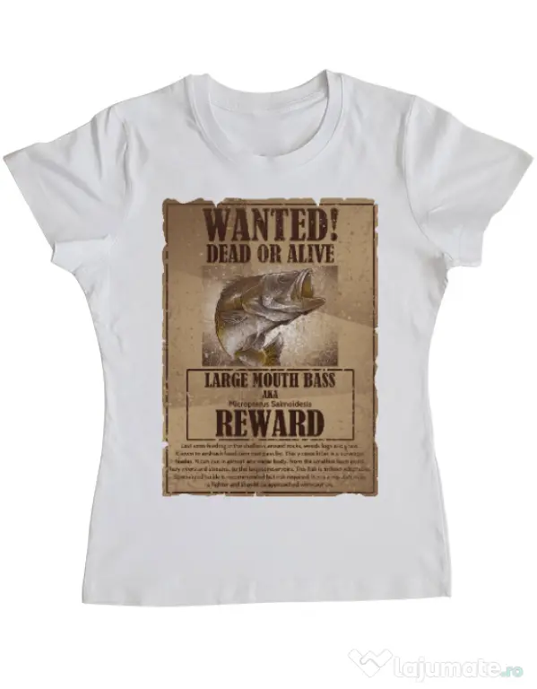 Tricou ADLER dama Dead or alive Alb