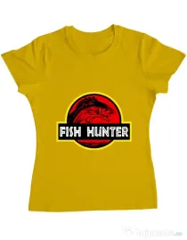 Tricou ADLER dama Fish hunter Galben