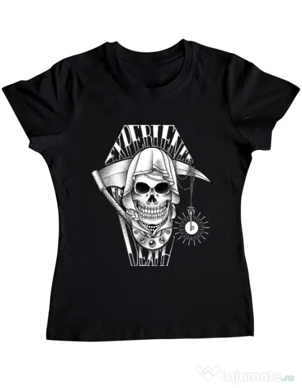 Tricou ADLER dama Experience death Negru