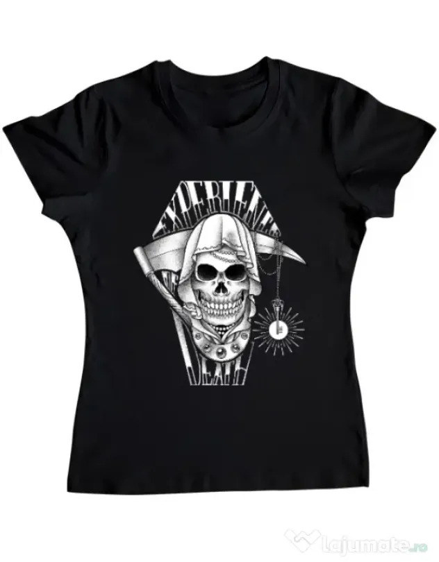 Tricou ADLER dama Experience death Negru
