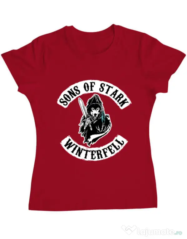 Tricou ADLER dama Sons of stark Rosu