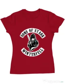 Tricou ADLER dama Sons of stark Rosu