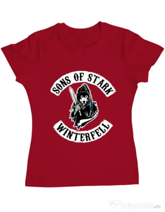 Tricou ADLER dama Sons of stark Rosu